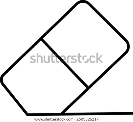 Eraser Icon, removing elements, isolated on transparent background, erasing extra things from the note book, used for school supplies, web site, mobile apps, ui and ux vector design templates.