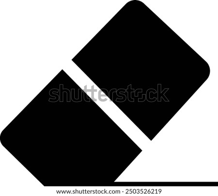 Eraser Icon, removing elements, isolated on transparent background, erasing extra things from the note book, used for school supplies, web site, mobile apps, ui and ux vector design templates.