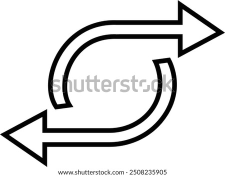 Reverse and Exchange Icon, Arrows data transfer icons, Swap icon with two arrow, Cycle and repeat vector symbol. Switch sign, isolated on transparent background, used for mobile app, web site.