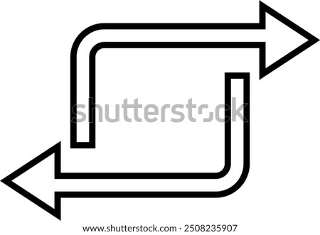 Reverse and Exchange Icon, Arrows data transfer icons, Swap icon with two arrow, Cycle and repeat vector symbol. Switch sign, isolated on transparent background, used for mobile app, web site.