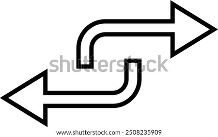 Reverse and Exchange Icon, Arrows data transfer icons, Swap icon with two arrow, Cycle and repeat vector symbol. Switch sign, isolated on transparent background, used for mobile app, web site.