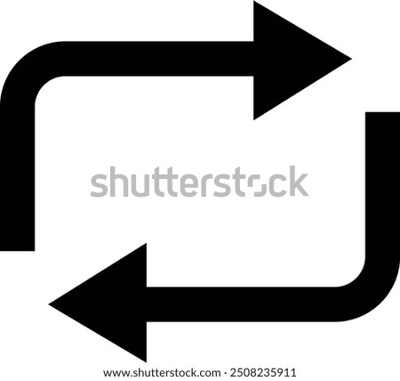 Reverse and Exchange Icon, Arrows data transfer icons, Swap icon with two arrow, Cycle and repeat vector symbol. Switch sign, isolated on transparent background, used for mobile app, web site.