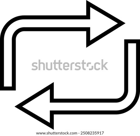 Reverse and Exchange Icon, Arrows data transfer icons, Swap icon with two arrow, Cycle and repeat vector symbol. Switch sign, isolated on transparent background, used for mobile app, web site.