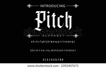 Pitch Vintage tattoo font. Font for the tattoo studio logos, alcohol branding, and many others in retro style.