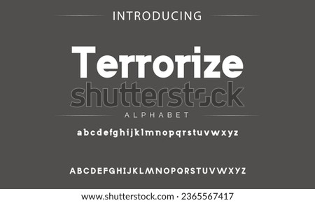 Terrorize Sport Modern Italic Alphabet Font. Typography urban style fonts for technology, digital, movie logo design. vector illustration