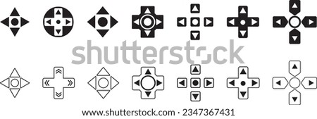 Video game controller button set collection vector icon for games and websites

illustration, technology, black, graphic, vector, design, flat, web, isolated,