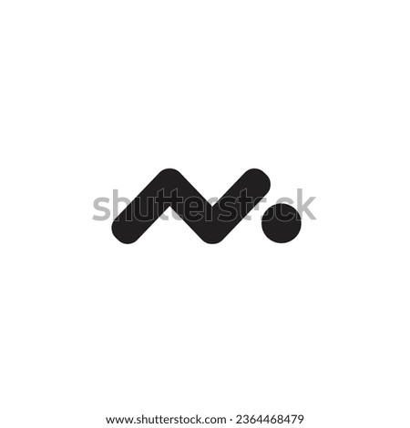 logo of a beveled letter M with a circle at the end