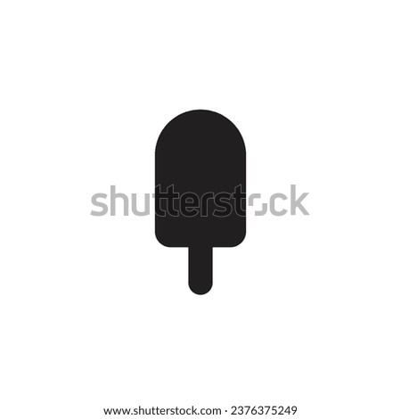 Black ice cream icon on white background