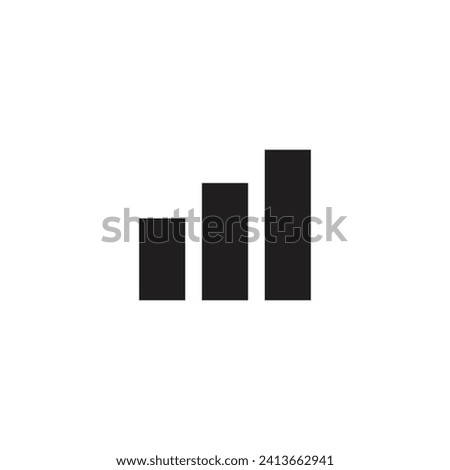 bar signal or staircase logo with 3 lines and blank background