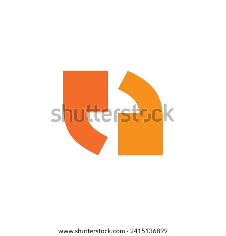 Logo double comma with blank background