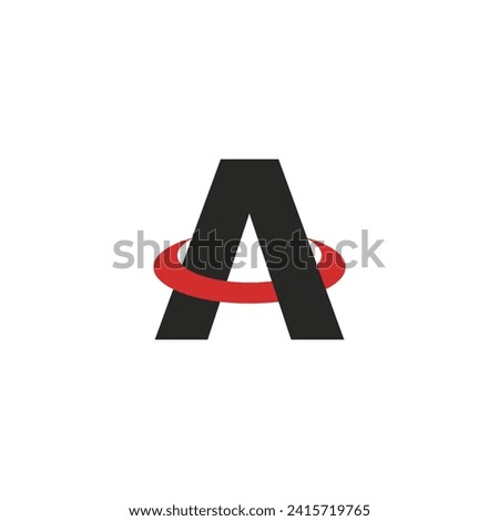 Logo letter A slashed with blank background