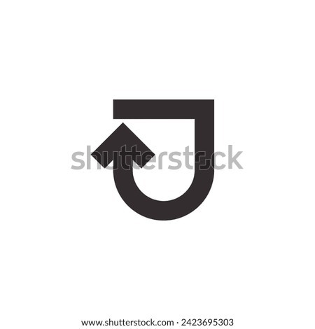 Logo shield arrow up design template element with blank background