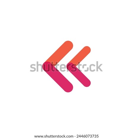 logo arrow left double with blank background