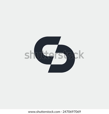 Logo letter S unique design with blank background