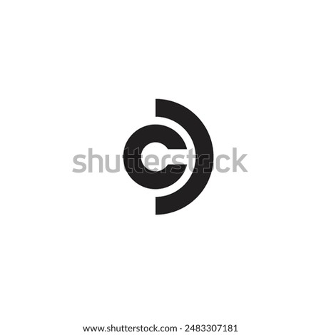 Logo letter C or CC unique design with blank background