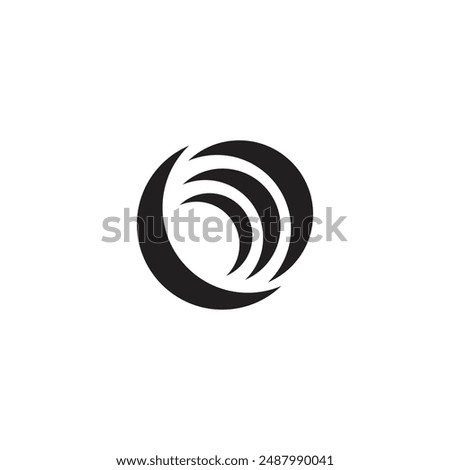 Logo hole wave unique design with blank background