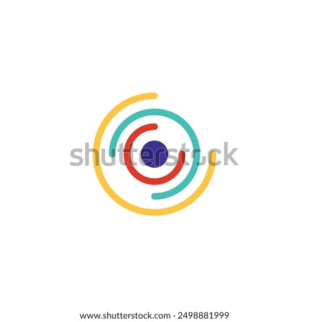 Logo optic line stroke light minimalist with blank background