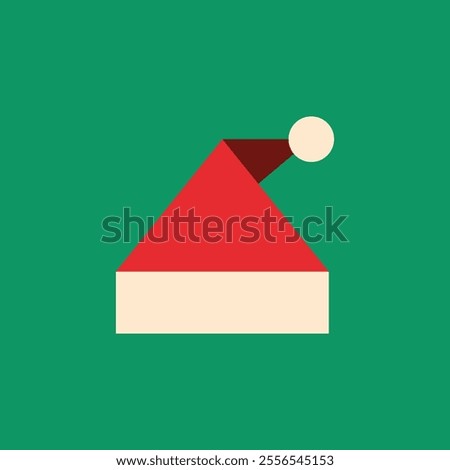 Illustration santa hat unique design with blank background 