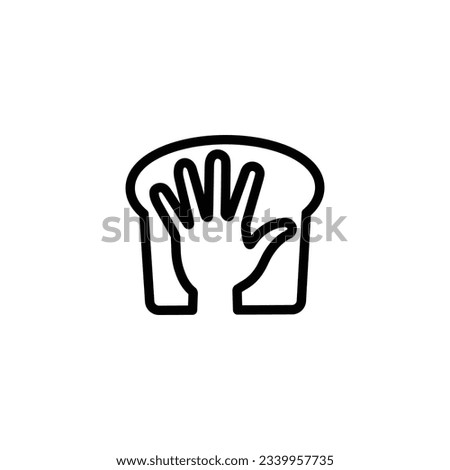hello bread logo vector illustration with white background