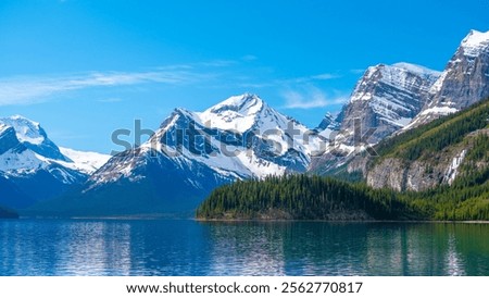 Similar – Image, Stock Photo Maligne Lake Lake Maligne