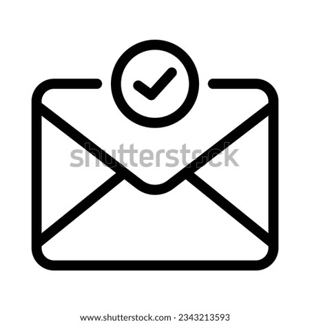 Trendy Email Icon Vector, Message Icon, Mail Icon, Inbox Sign, Messaging Symbol, Envelope Black And White, Letter Sending Message Vector Illustration