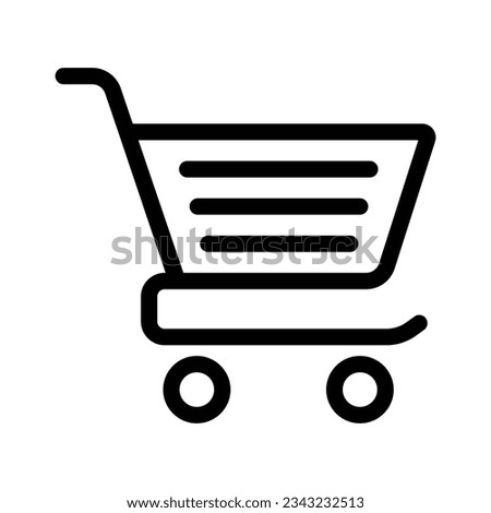 Shopping Cart Icon Vector, Shopping Trolley Icon, Shopping Cart Logo, Container For Goods And Products, Economics Symbol Design Elements, Basket Symbol Silhouette, Retail Design Elements