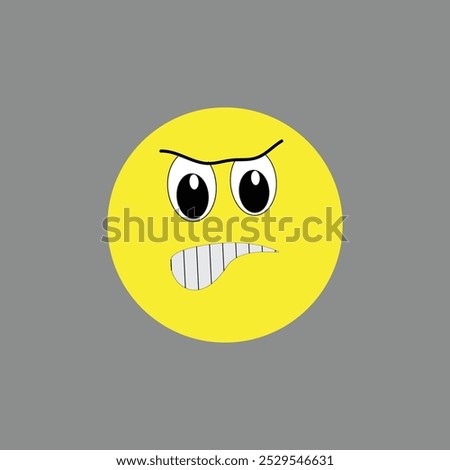 Emoji Confounded Face yellow emoji a transparent background