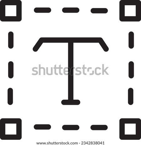 Box Middle Text Outline Icon