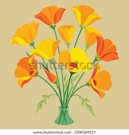 Similar – Image, Stock Photo Poppies yellow