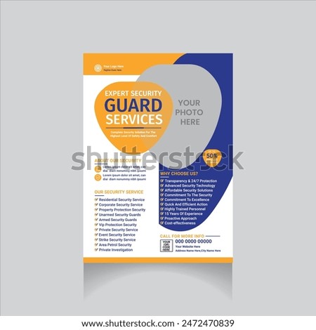 security guard flyer presentation layout 
