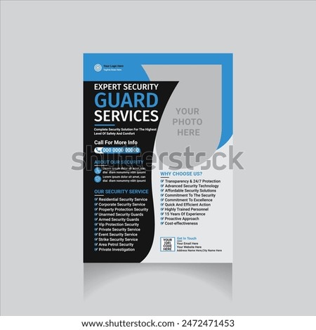 security guard flyer presentation layout 
