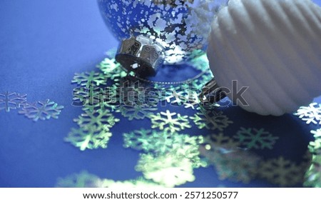 Image, Stock Photo frost work Blue Frostwork