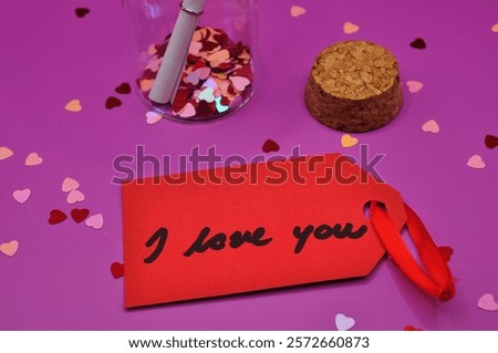 Similar – Image, Stock Photo heart from Smarties Day