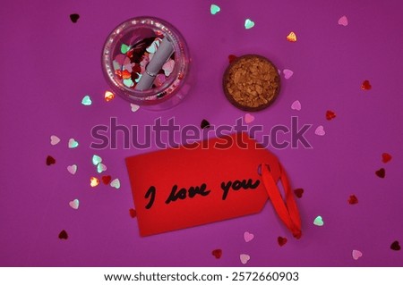 Similar – Image, Stock Photo heart from Smarties Day