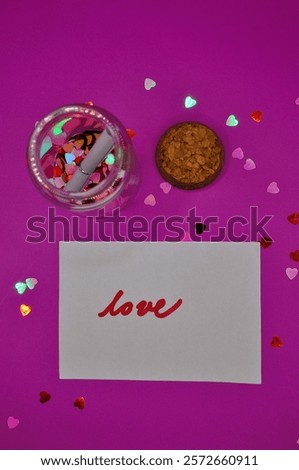 Similar – Image, Stock Photo heart from Smarties Day