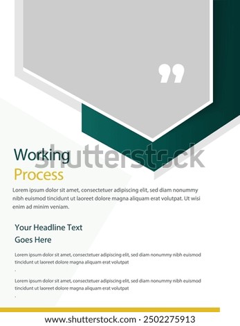 Working Process template a4 print page for business profile annual report brochure catalog corporate Abstract Presentation Infographic elements  design set flyer, leaflet, magazine, invitation card, 