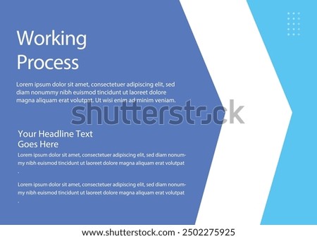 Working Process template a4 print page for business profile annual report brochure catalog corporate Abstract Presentation Infographic elements  design set flyer, leaflet, magazine, invitation card, 