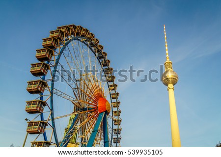 Similar – Image, Stock Photo Berlin television tower plays hide and seek again