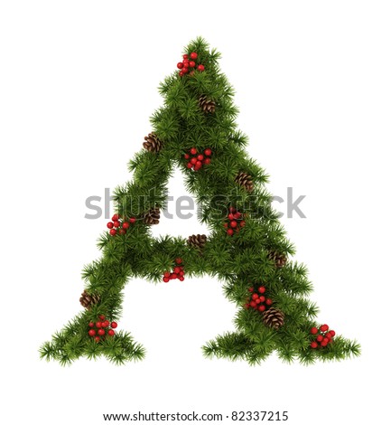 Christmas Alphabet. Letter A. Stock Photo 82337215 : Shutterstock