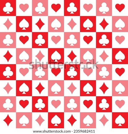 Playing card pattern, seamless image, creative printing work, fabric screen printing Illustrations or background images of any kind
Vector work type