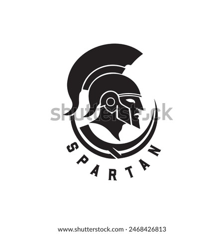 Spartan Warrior Logo - Symbol of Strength and Courage with an Open Helmet for Brave Adventures