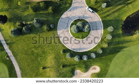 Similar – Foto Bild Luftaufnahme des Betonpfeilers auf dem Wasser auf See