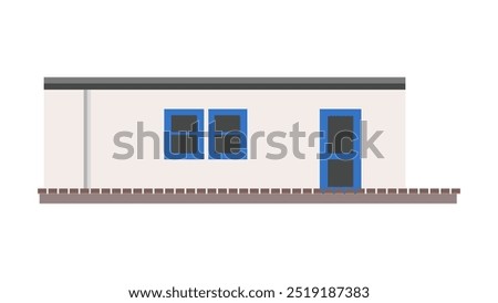 Amsterdam Houseboat vector illustration isolated