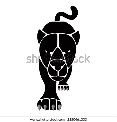 black panther vector logo design
