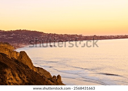 Similar – Image, Stock Photo Sunset over La Jolla, San Diego, California. 2022