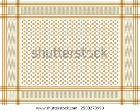 Vector yellow palestine keffiyeh vector template for print