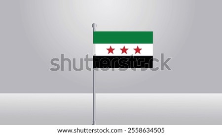 flag of syria vector background