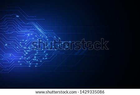 blue technology background with circuit diagram. vector illustration eps10