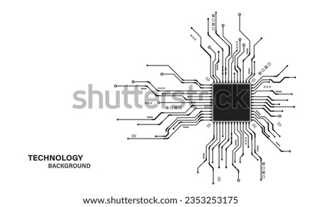 Similar – Image, Stock Photo Electronic circuit board. Semiconductor motherboard circuit board technology. Mainboard of computer. Integrated semiconductor microchip on green circuit board. Hi-tech industry and computer science.