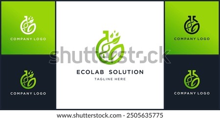 Vector of ecolab solution logo design template, can be used in various media easily, editable